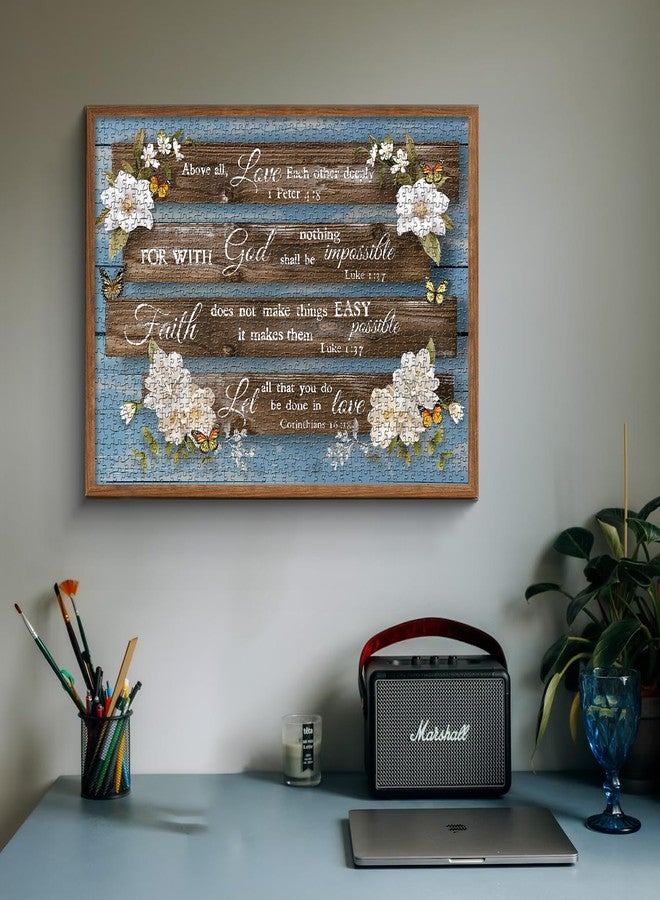PICKFORU Christian Bible Puzzles for Adults, PICKFORU Jesus Religious Jigsaw Puzzles 1000 Pieces, Love & Faith Puzzle, Challenging Impossible Inspirational Quote Theme as Wall Decor - Image 4